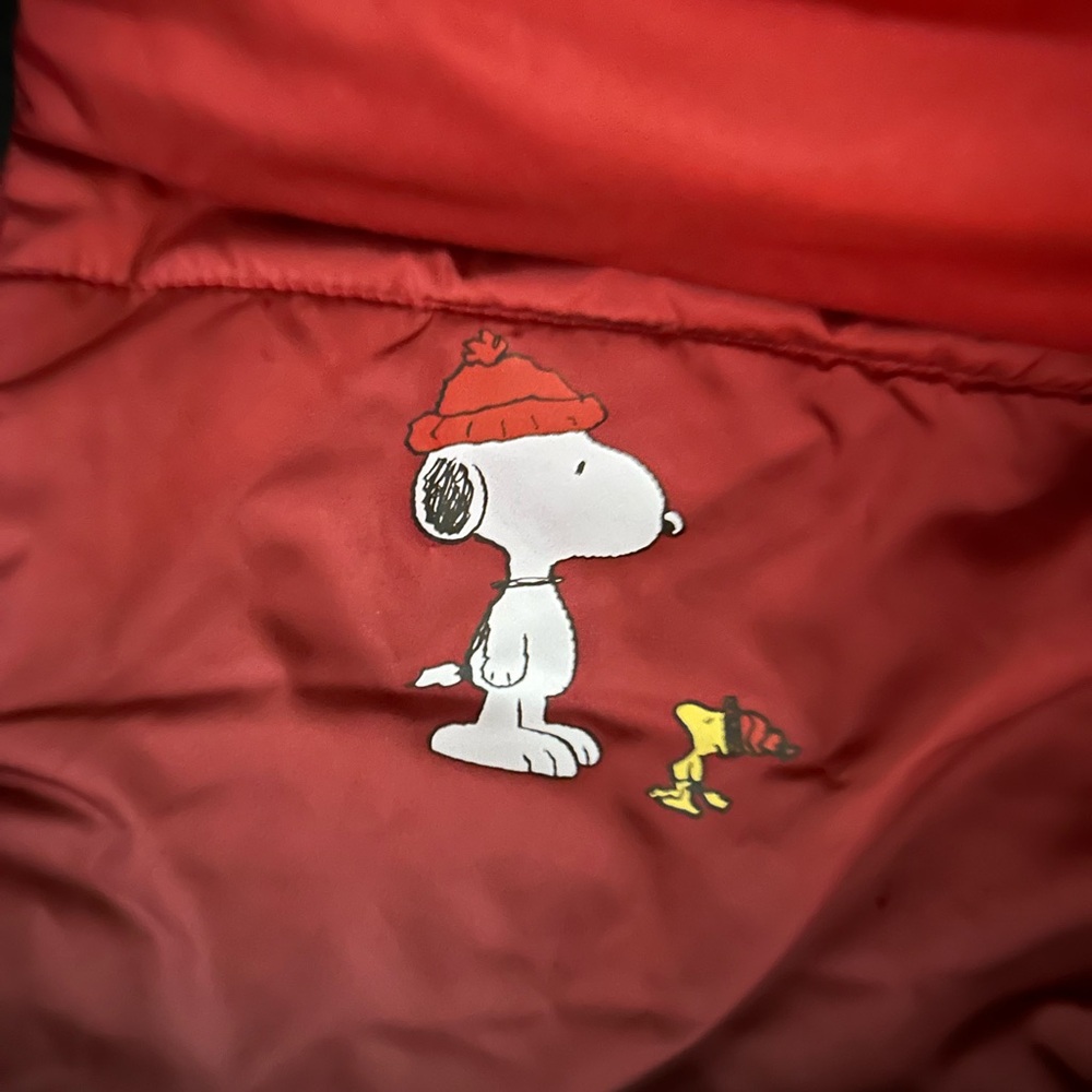 Snoopy reversible puffer jacket puffy peanuts Aeropostale new winter medium M - Picture 2 of 6